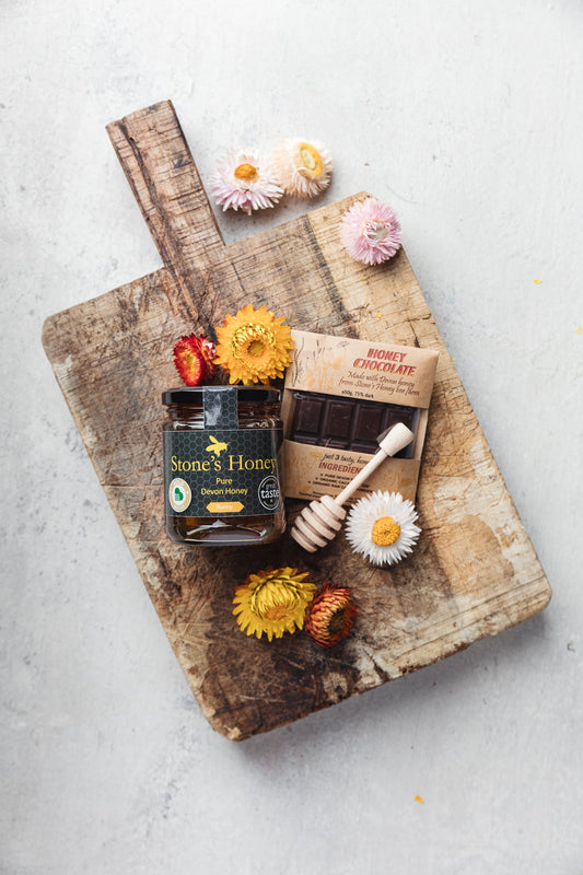 Stone's Honey Gift Set – 340g Jar & Honey Chocolate