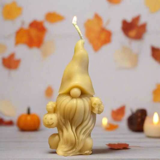 Halloween Gonk Pure Beeswax Candle