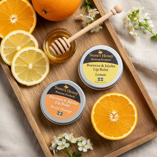 Beeswax & Jojoba Lip Balm 2-Pack – Handmade UK – Choose Any 2 Essential Oil Variants