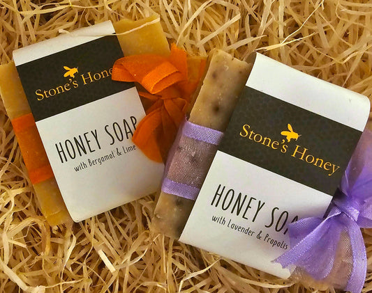 Natural Honey and Beeswax Soap 90g bar - 2 Bar pack