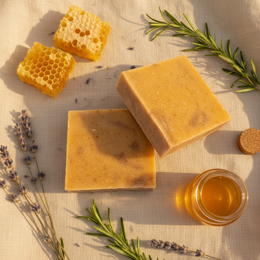 Lavender & Rosemary with Oatmeal Honey Beeswax Soap | 80g