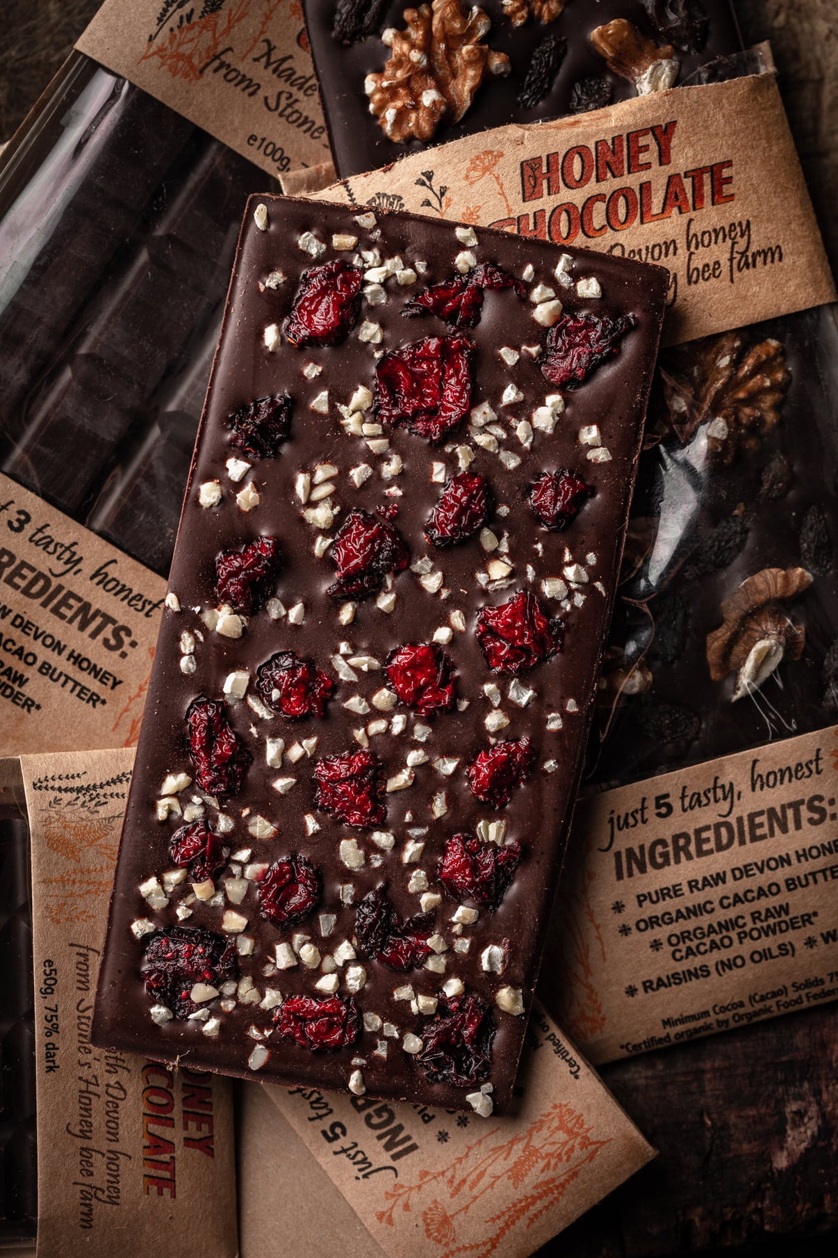 Honey Chocolate Cranberry & Almond (100g) Stones Honey