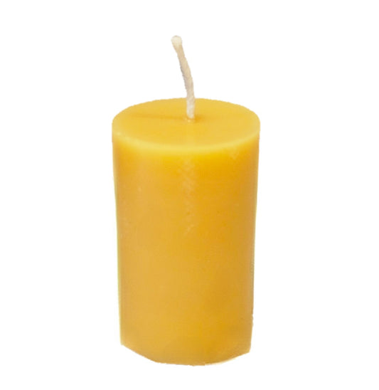 Hand poured pure beeswax candle-cylinder