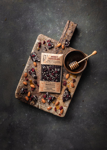 Honey Chocolate – Cranberry & Almond (100g)