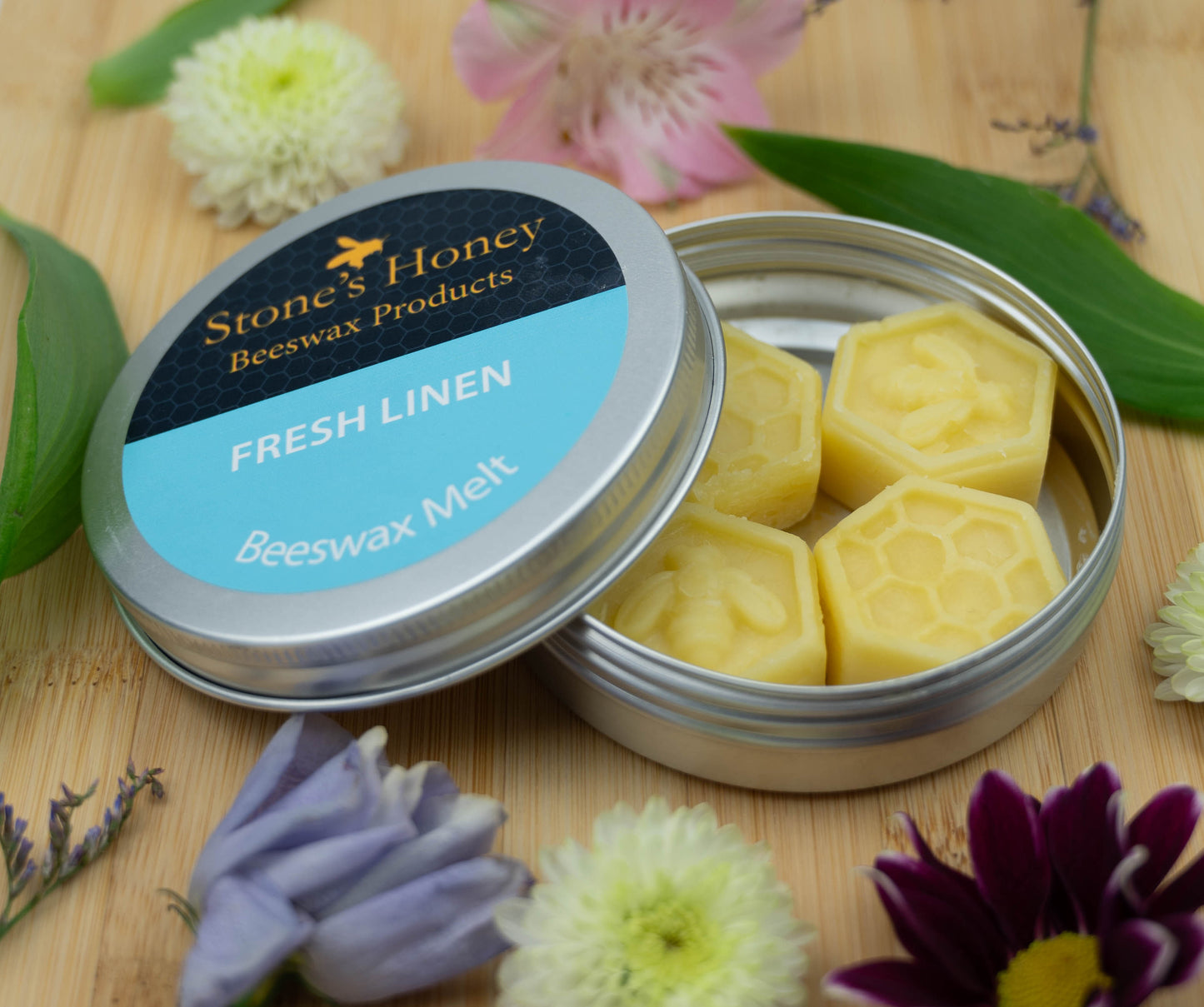 Bee-Themed Wax Melts – Natural Beeswax with 8 Luxurious Scents