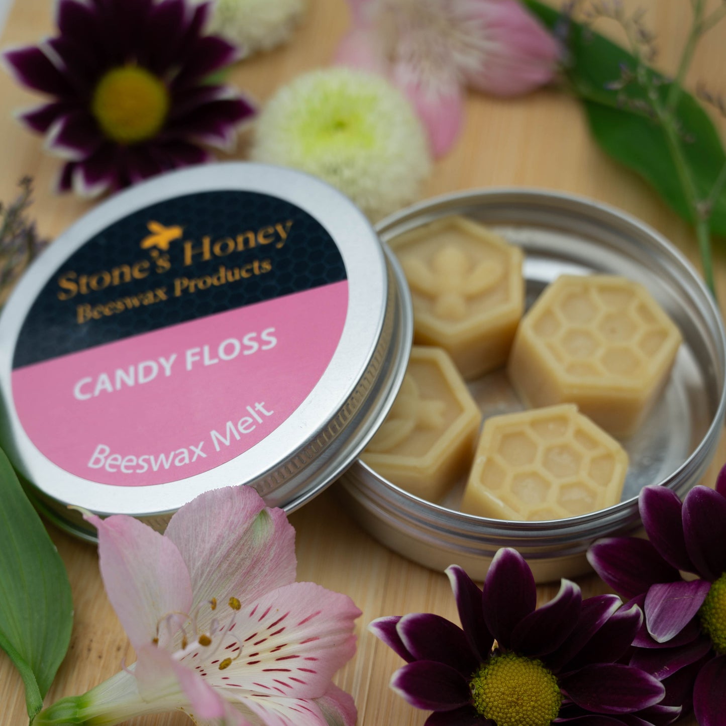 Bee-Themed Wax Melts – Natural Beeswax with 8 Luxurious Scents